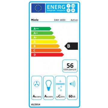 Miele DAH 1650 Active 12533860 Απορροφητήρας Καμινάδα 60cm Μαύρος Miele DAH 1650 Active 12533860 Απορροφητήρας Καμινάδα 60cm Μαύρος